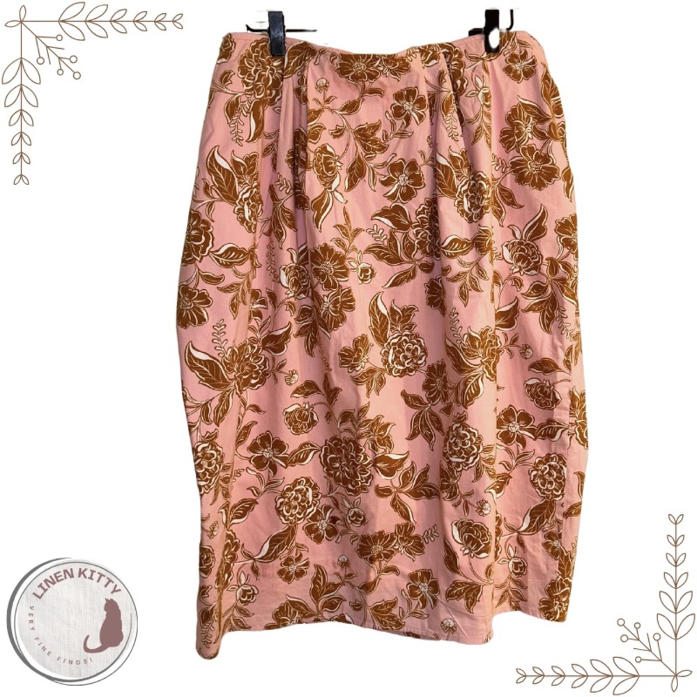 Lane Bryant Stretch Cotton Pink Floral Pencil Skirt: 24
